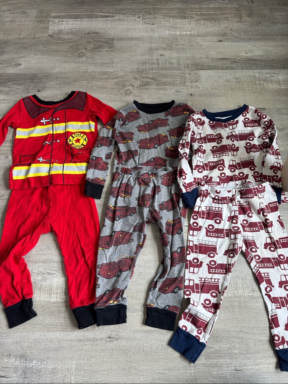 Toddler Fire Truck two piece Pajama Firefighter bundle for fire truck lovers!